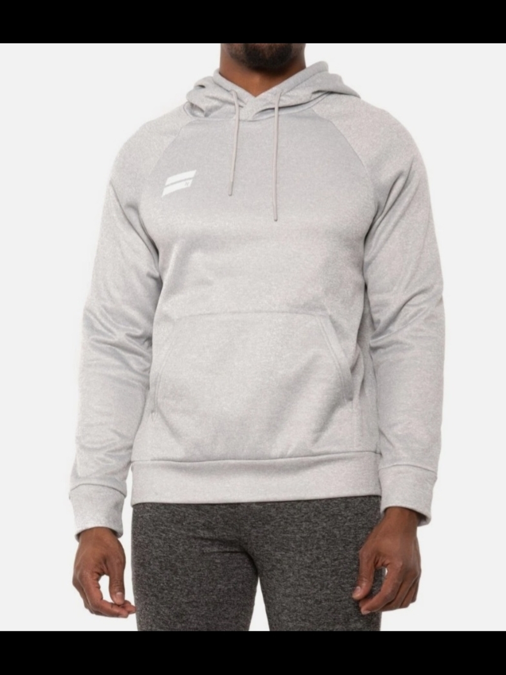 Hurley Exit Performance Light Gray Pullover Fleece Hoodie Mens Size Large